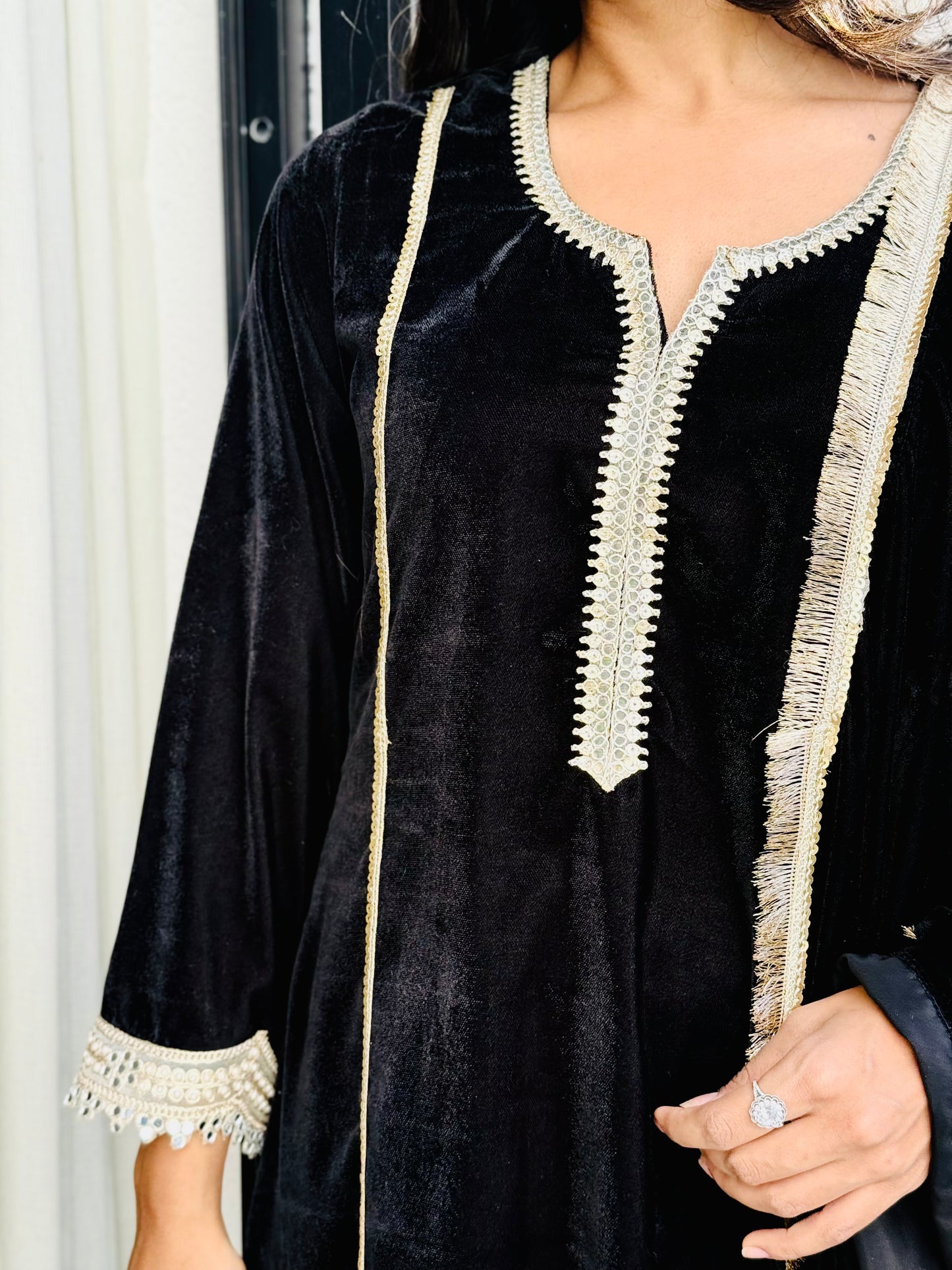 Black Noor Velvet Suit Set
