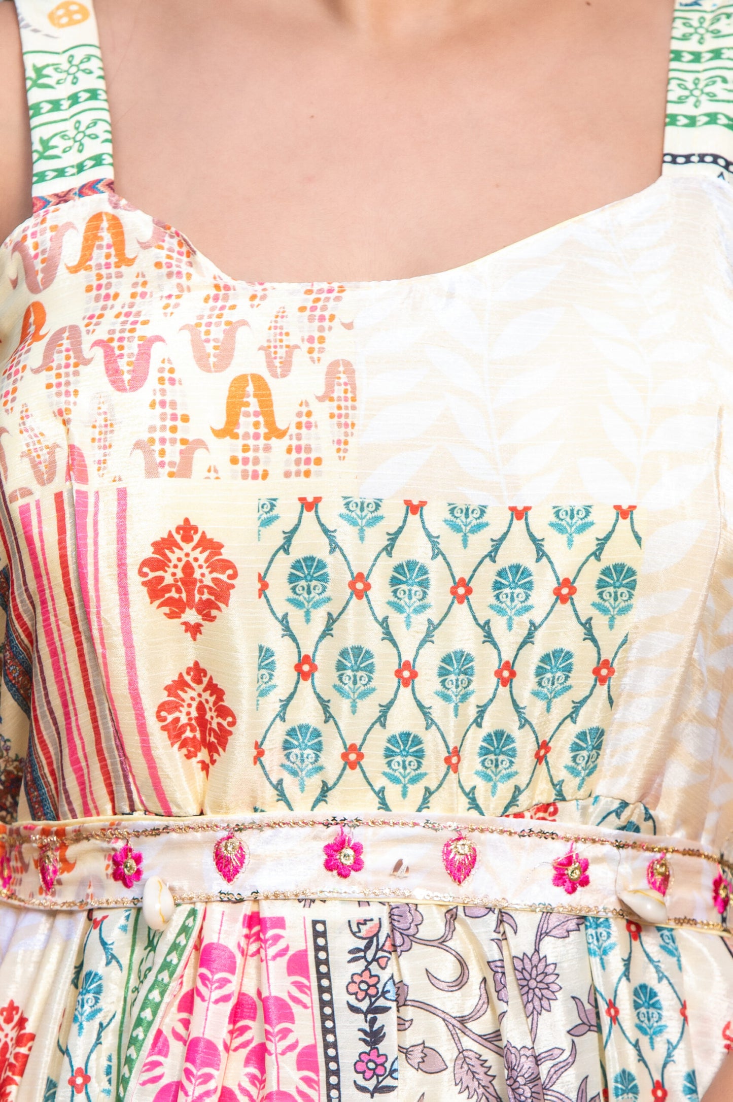Dazzling Maxi Dress with Chiffon Dupatta