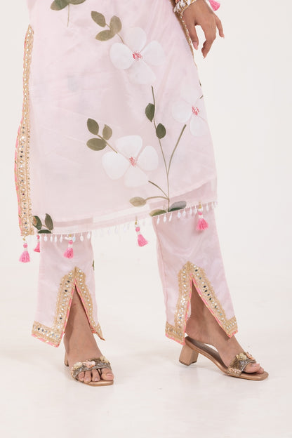 Jashn- Light Pink Organza Suit Set