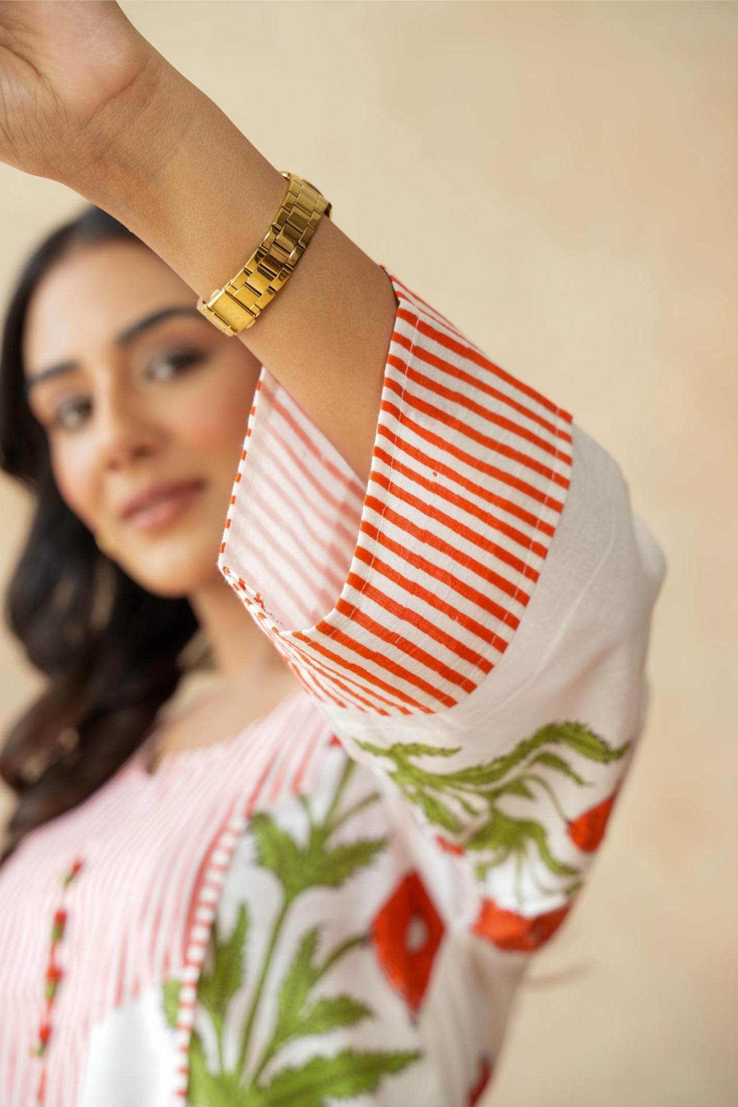 Kesari orange Kurta Set