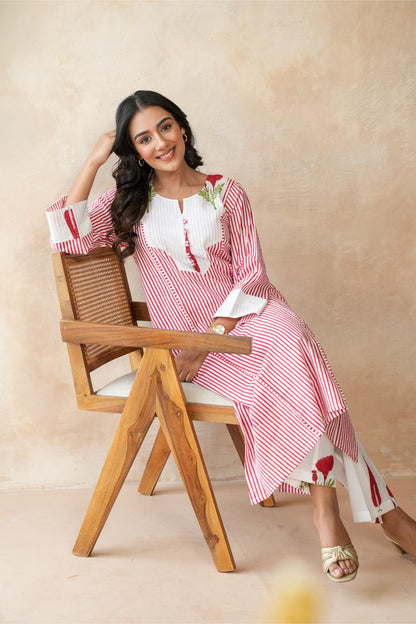 Kumkum Red Kurta Set