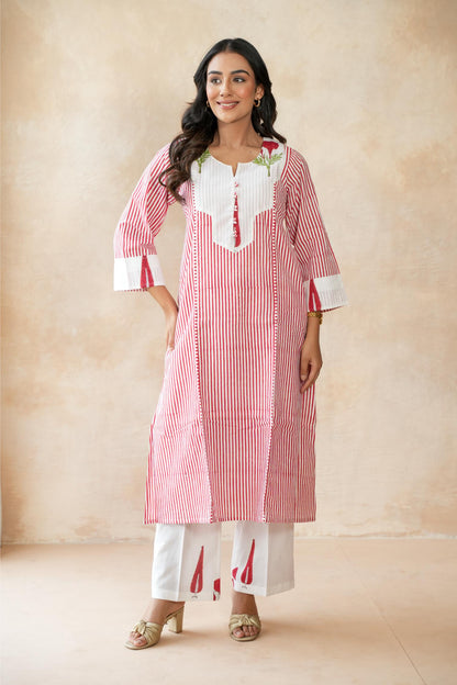 Kumkum Red Kurta Set
