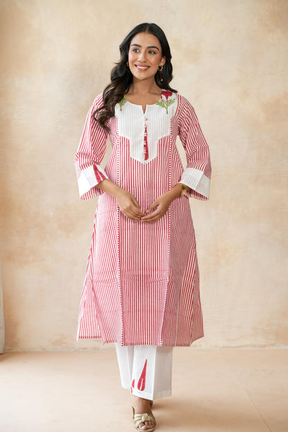 Kumkum Red Kurta Set