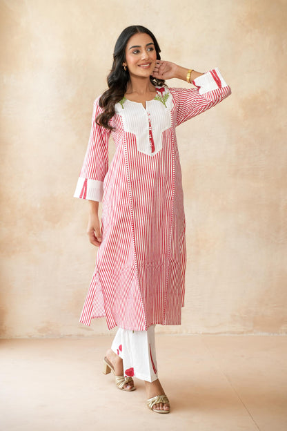 Kumkum Red Kurta Set