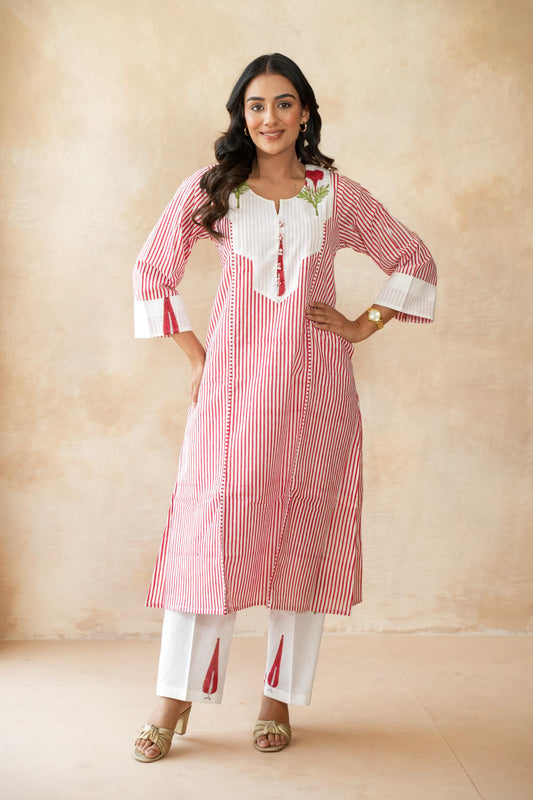 Kumkum Red Kurta Set