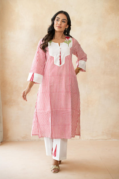 Kumkum Red Kurta Set