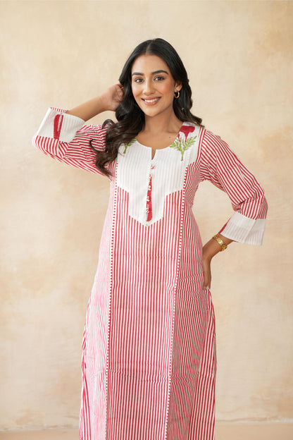Kumkum Red Kurta Set