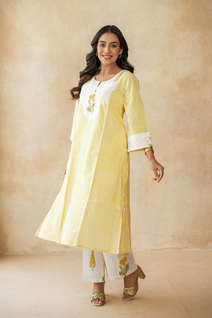 Kanak Yellow Kurta Set