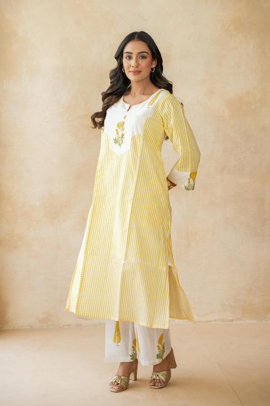 Kanak Yellow Kurta Set