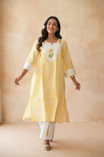 Kanak Yellow Kurta Set