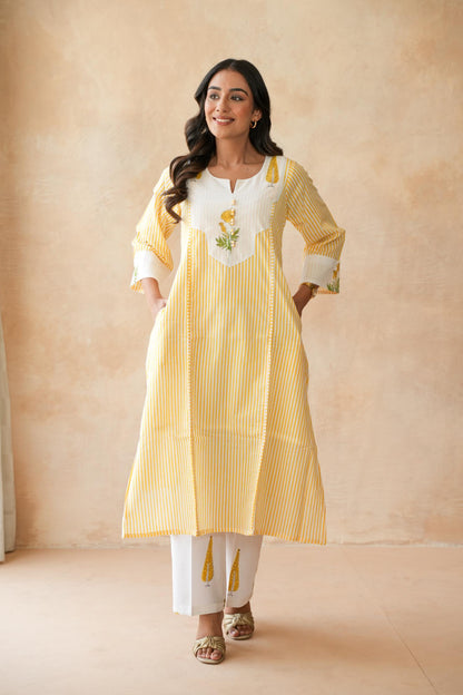 Kanak Yellow Kurta Set