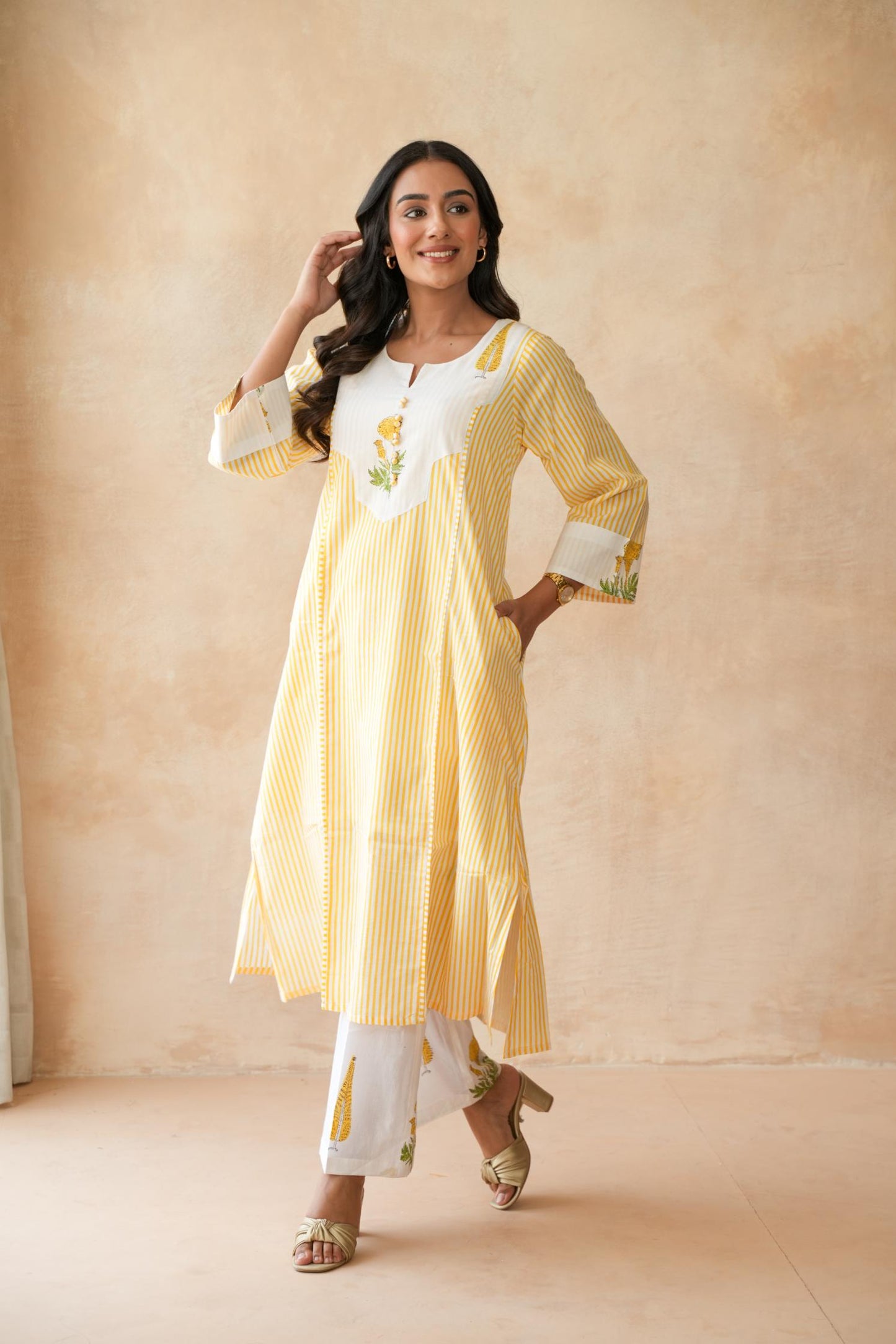 Kanak Yellow Kurta Set
