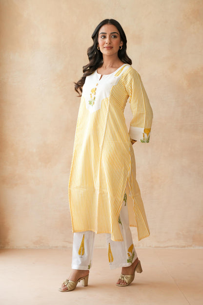 Kanak Yellow Kurta Set