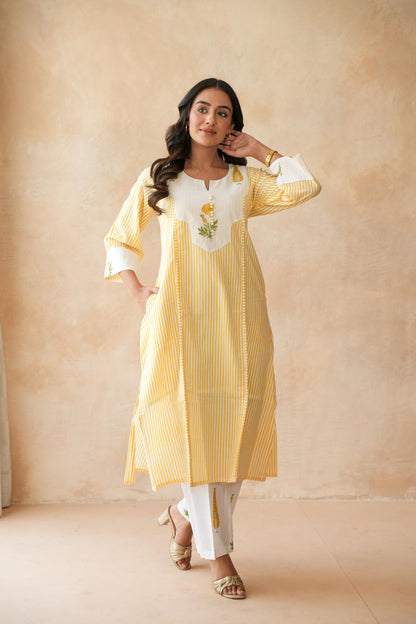 Kanak Yellow Kurta Set