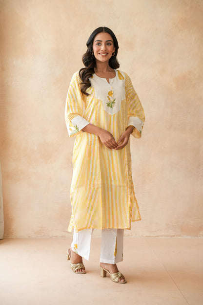 Kanak Yellow Kurta Set