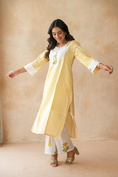 Kanak Yellow Kurta Set