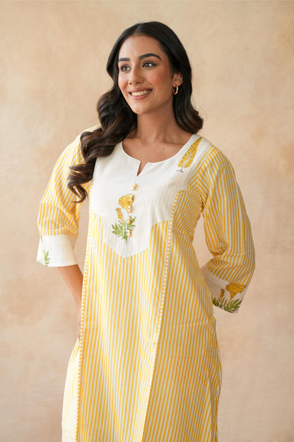 Kanak Yellow Kurta Set