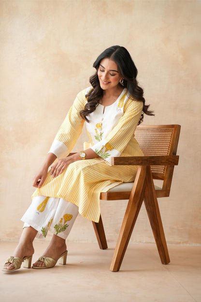Kanak Yellow Kurta Set