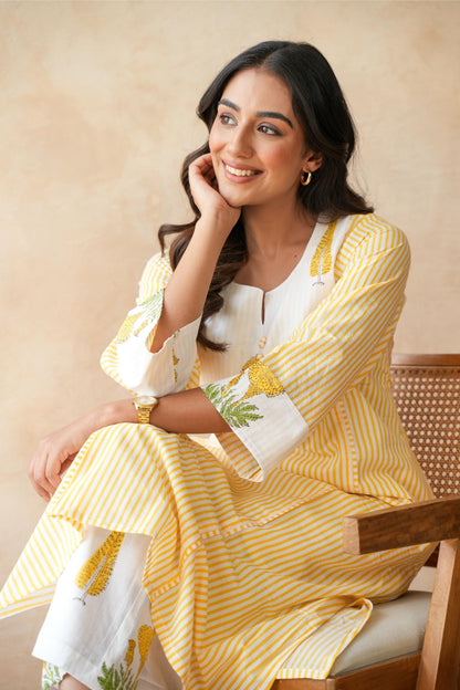 Kanak Yellow Kurta Set