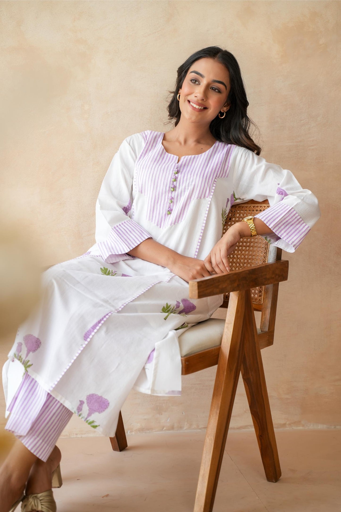Roohani Lavender Kurta Set