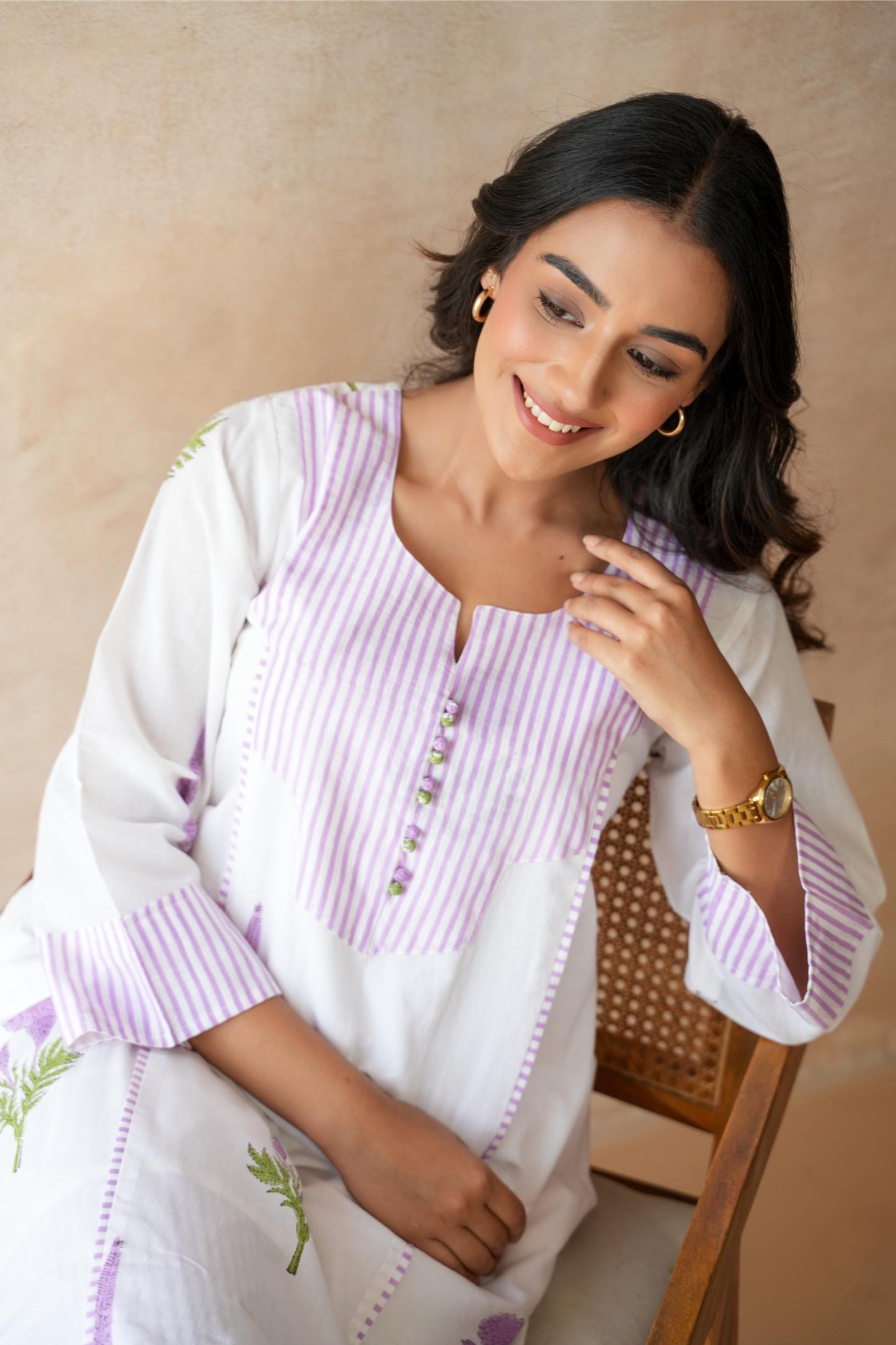 Roohani Lavender Kurta Set