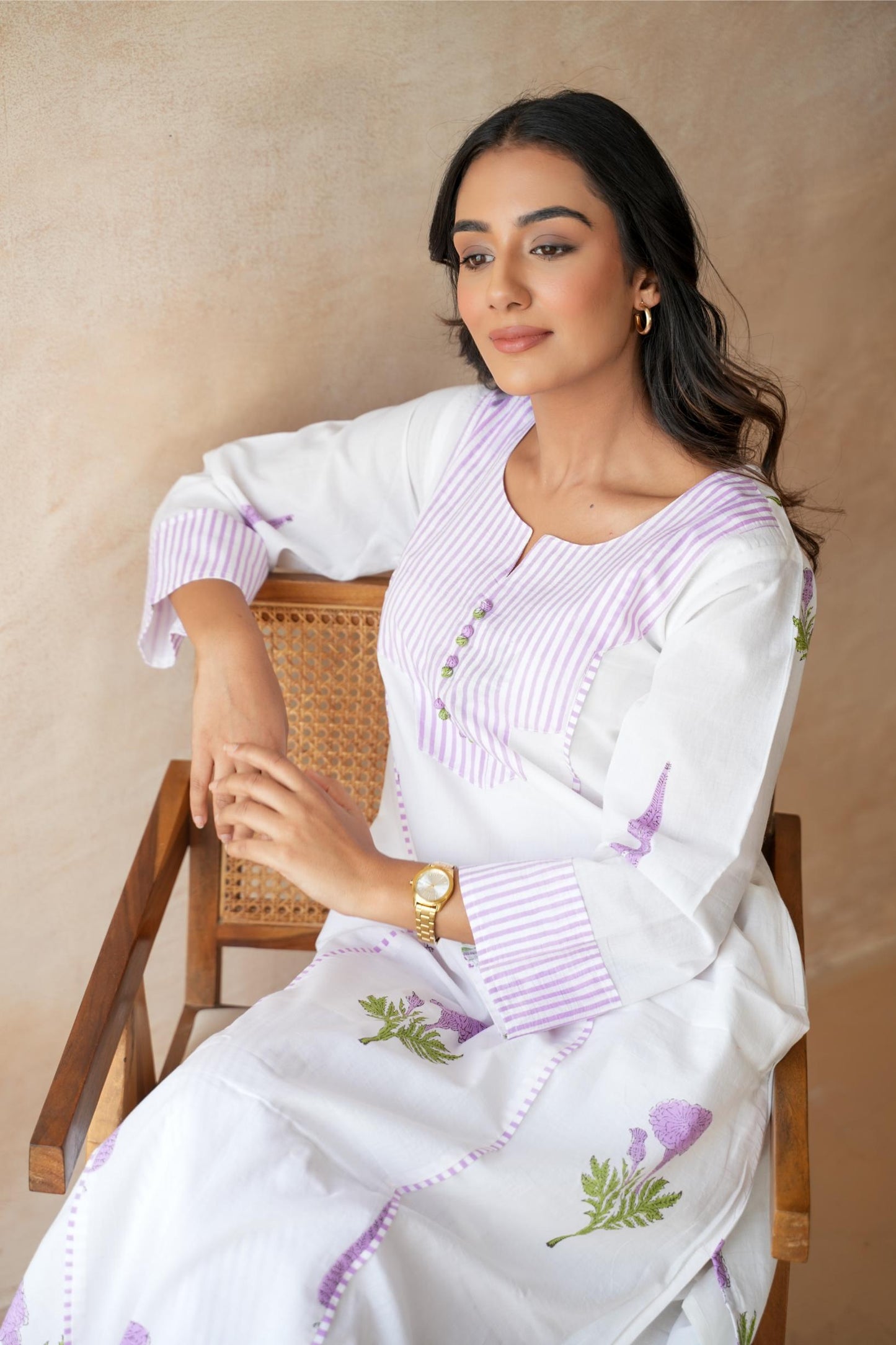 Roohani Lavender Kurta Set