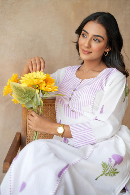 Roohani Lavender Kurta Set
