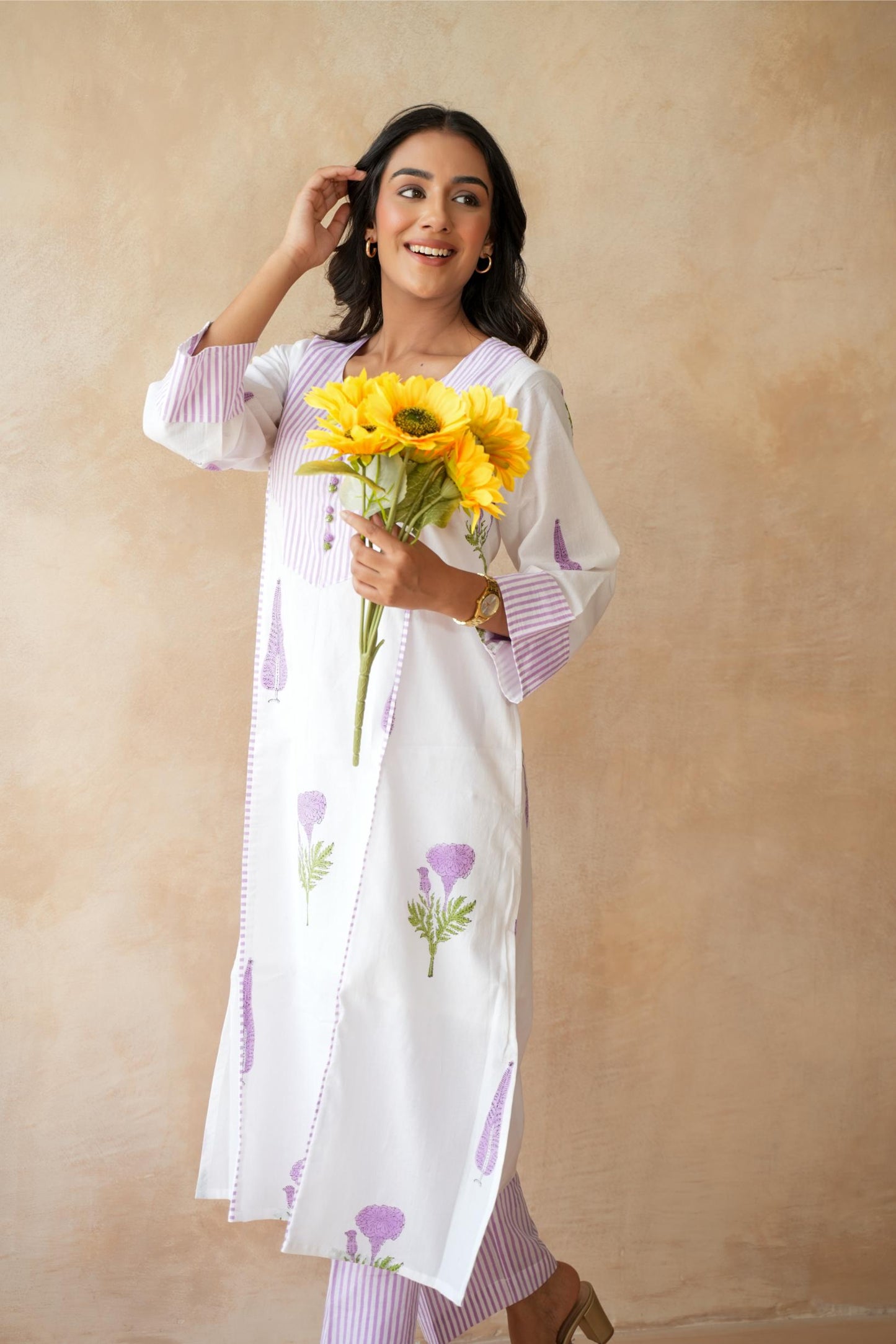 Roohani Lavender Kurta Set
