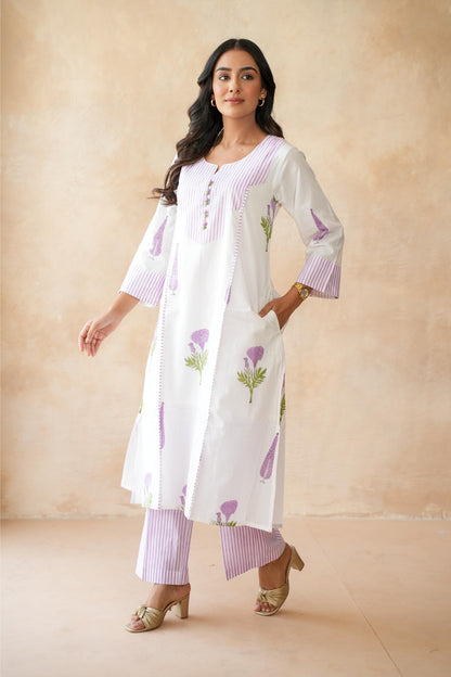 Roohani Lavender Kurta Set