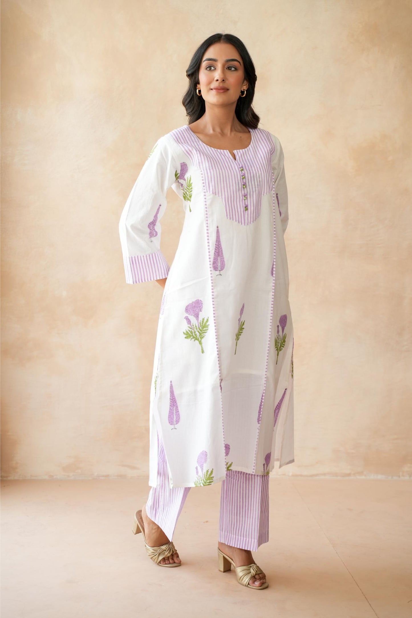 Roohani Lavender Kurta Set