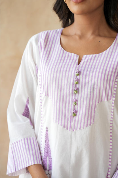 Roohani Lavender Kurta Set