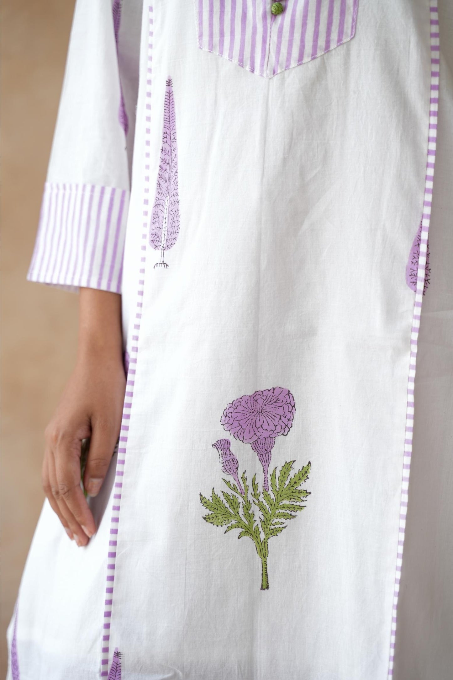 Roohani Lavender Kurta Set