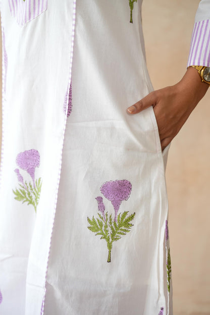 Roohani Lavender Kurta Set
