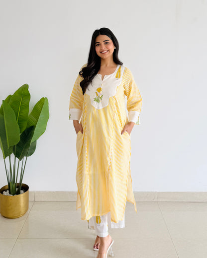 Kanak Yellow Kurta Set