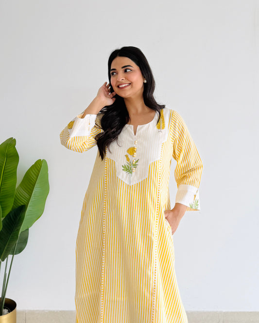 Kanak Yellow Kurta Set